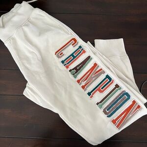 White Champion Joggers